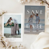 Save The Date Mariage de superposition de texte blanc de photo m