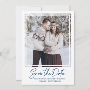Save The Date Mariage de texte et de photo élégant