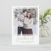 Save The Date Mariage de texte et de photo simple et moderne (Debout devant)