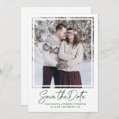 Save The Date Mariage de texte et de photo simple et moderne (Devant / Derrière)