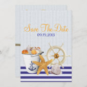 Save The Date Mariage de thème nautique Enregistrer la date (Devant / Derrière)