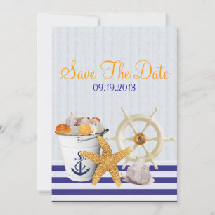 Save The Date Mariage de thème nautique Enregistrer la date
