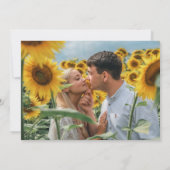 Save The Date Mariage de Tournesol Bleu Marine Photo Enregistrer (Dos)