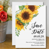 Save The Date Mariage de tournesol d'automne Enregistrer la date
