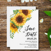 Save The Date Mariage de tournesol d'automne Enregistrer la date