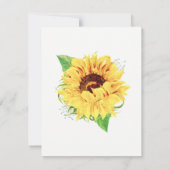 Save The Date Mariage de tournesol Enregistrer la date Aquarelle (Dos)