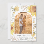 Save The Date Mariage de tournesol fin été (Devant)
