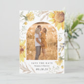 Save The Date Mariage de tournesol fin été (Debout devant)