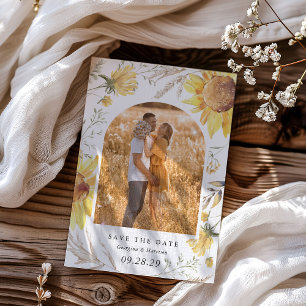 Save The Date Mariage de tournesol fin été