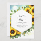 Save The Date Mariage de tournesol floral Whimsical (Devant)