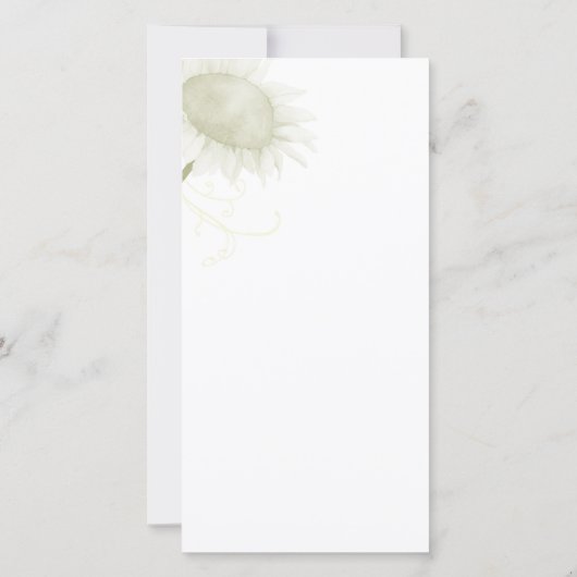 Save The Date Mariage de Tournesol mignon Enregistrer la date Ca (Dos)