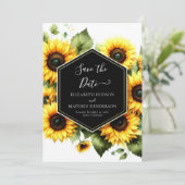 Save The Date Mariage de tournesol minimal classique (Debout devant)