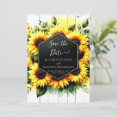 Save The Date Mariage de tournesol minime unique (Debout devant)