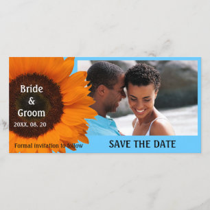 Save The Date Mariage de tournesol orange Enregistrer la date Ca