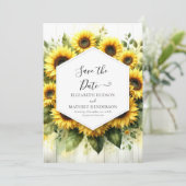 Save The Date Mariage de tournesol romantique (Debout devant)