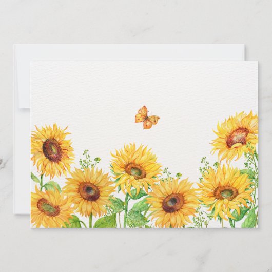 Save The Date Mariage de tournesols (Dos)