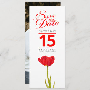 Save The Date Mariage de tulipe rouge enregistrer la date