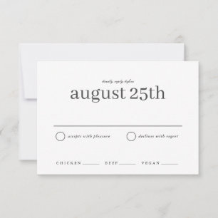Save The Date Mariage de type simple RSVP