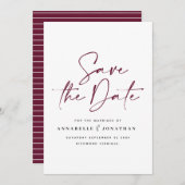 Save The Date mariage de typographie décontractée de la moutarde (Devant / Derrière)