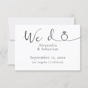 Save The Date Mariage De Typographie Élégant Nous Sauvegardons L