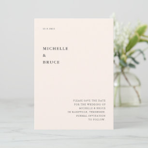 Save The Date Mariage de typographie minimaliste moderne