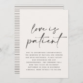 Save The Date Mariage de typographie moderne repoussé sauvegarde (Devant / Derrière)
