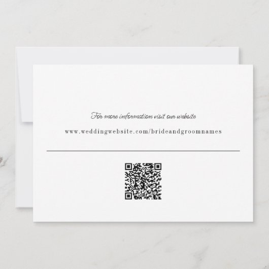 Save The Date Mariage de typographie moderne Série simple (Dos)