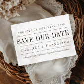 Save The Date Mariage de typographie moderne Série simple
