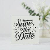 Save The Date Mariage de typographie rétro (Debout devant)
