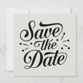 Save The Date Mariage de typographie rétro (Devant)