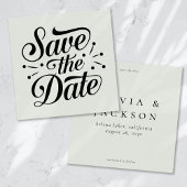 Save The Date Mariage de typographie rétro
