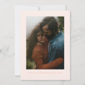 Save The Date Mariage de typographie rose vierge (Dos)