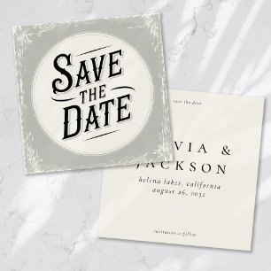 Save The Date Mariage de typographie rustique