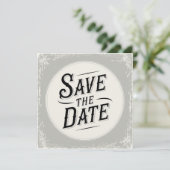 Save The Date Mariage de typographie rustique (Debout devant)