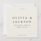 Save The Date Mariage de typographie rustique (Dos)