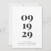 Save The Date Mariage de typographie simple et moderne élégante (Devant)