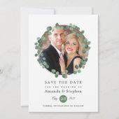 Save The Date Mariage de verdure de forêt boisée (Devant)
