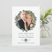 Save The Date Mariage de verdure de forêt boisée (Debout devant)