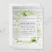 Save The Date Mariage de verdure de grange de campagne rustique (Devant)