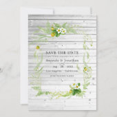 Save The Date Mariage de verdure de grange rustique de campagne  (Devant)