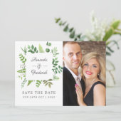 Save The Date Mariage de verdure de la forêt (Debout devant)