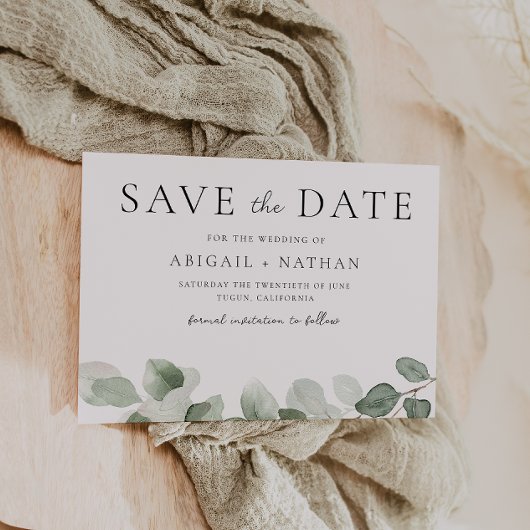 Save The Date Mariage de verdure moderne