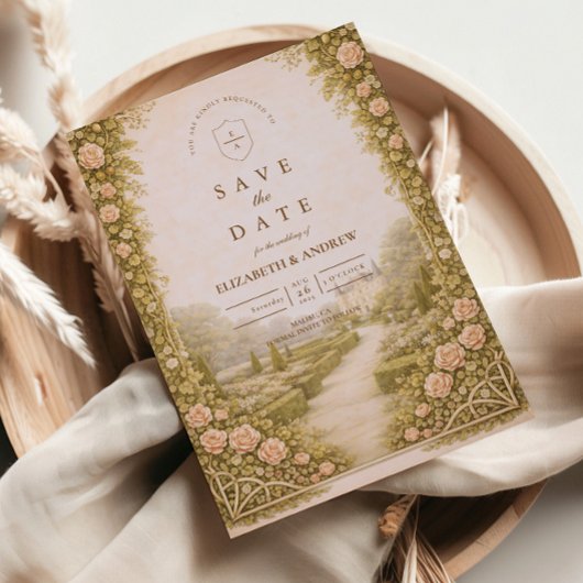 Save The Date Mariage de vigne de jardin rustique