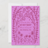 Save The Date Mariage de vignes fleurs sauvages Enregistrer la d (Devant)