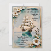 Save The Date Mariage de voilier nautique enregistrer la date (Devant)
