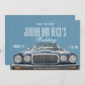 Save The Date Mariage de voiture classique (Devant / Derrière)