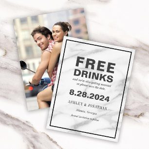 Save The Date Mariage décalé amusant Sauvez la date avec la phot