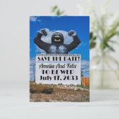 Save The Date Mariage décalé Enregistrer la date, étrange Mariag (Debout devant)