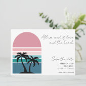 Save The Date Mariage décontracté à la plage photo (Debout devant)