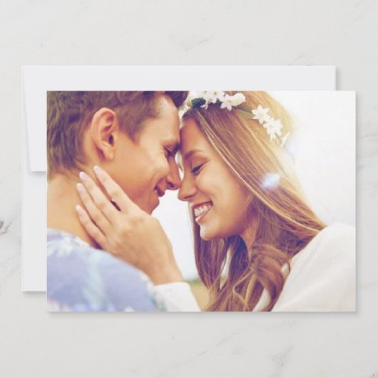 Save The Date Mariage décontracté à la plage photo (Dos)